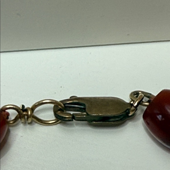 Stunning graduated Red carnelian Beaded continuous strand vintage Necklace - Picture 17 of 17